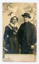 PHOTO photographie, costume traditionnel couple homme femme normand chapeau