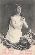 CP BERGERET JEUNE FEMME PRIANT - FETES