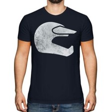 Moto X Casque Imprimé Vieilli T-Shirt Vintage Style Modèle Haut Motocross