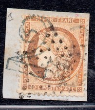 💎 No38 avec RARE obliteration TAXE 20 BLEUE ALSACE LORRAINE /COTE > 100 E  💎