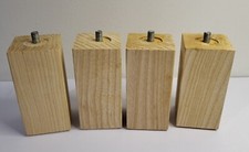 4 Pieds de meuble IKEA TRÄBY avec filetage effet chêne blanchi