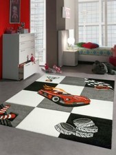 Tapis enfants tapis de jeu voiture de course rouge noir