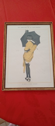 Estampe art nouveau signée