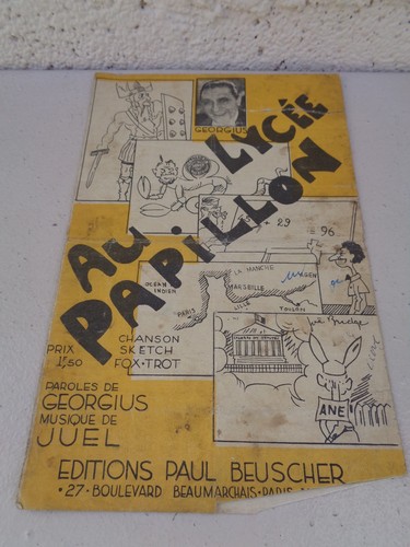 Ancienne partition chanson au - chanson, "au