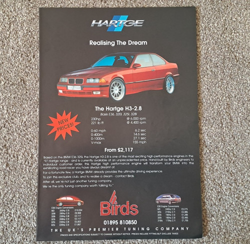 Birds bmw e36 hartge - h3, 2.8