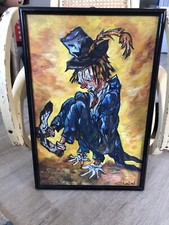 Ancien Tableau Peinture Clown
