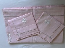 Ancien ensemble drap plat - ensemble, +