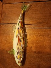 Sculpture De POISSON En VERRE SOUFFLÉ De Murano - Multicouleur - 27 Cm