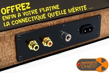 KIT PHONO PLATINE VINYLE UPGRADE NOIR "FULL" + RCA DORÉS + GROUND + POWER ?