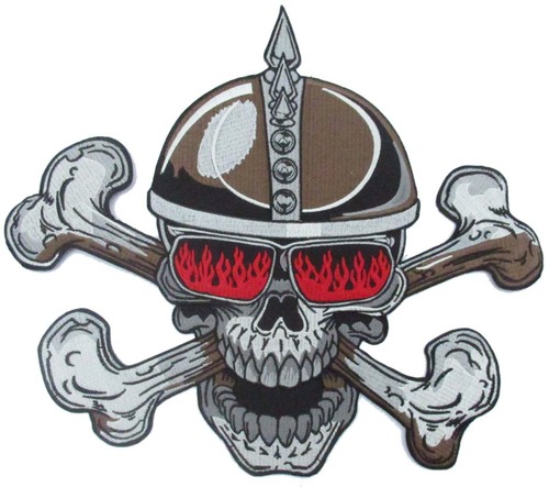 Patch écusson skull tête - , de