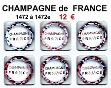 CAPSULES  de  CHAMPAGNE  CHAMPAGNE de  FRANCE 1472 à 1472e