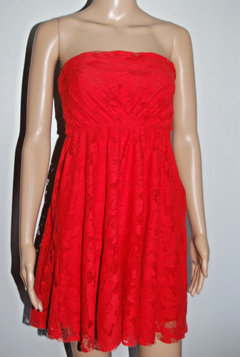 Robe bustier rouge - , effet