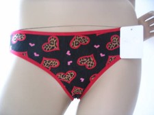 Culotte slip coeur léopard