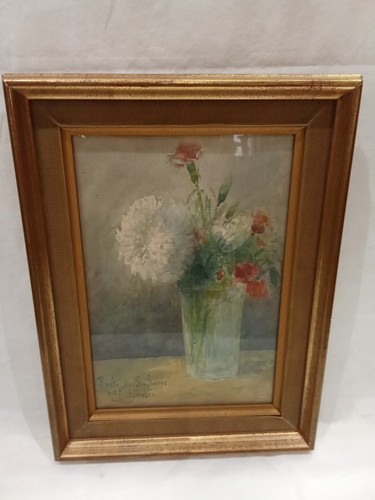 Tableau ancien aquarelle 19e - aquarelle,