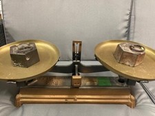 Balance de ménage  vintage plateaux cuivre