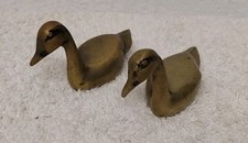 Paire De Canards Miniatures En Laiton - Presse Papier - Déco  (Réf : CH37  )
