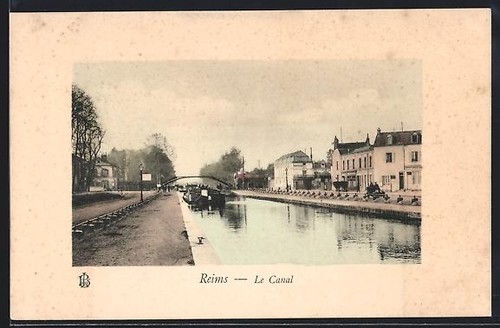 Cpa reims canal - reims,,
