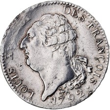 France, Louis XVI, Écu de 6 livres françois, 1792 / AN 4, Paris, 2ème semestre