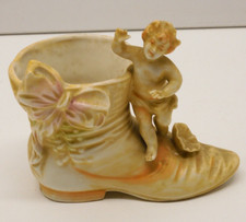 - PORTE BOUQUET CHAUSSURE & ANGELOT PORCELAINE ANCIENNE JUS DE GRENIER   D