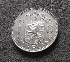 Monnaie Pays Bas 1 Gulden 1968 Juliana KM#184a [3297]
