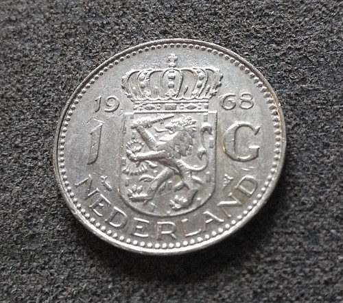 Monnaie pays bas gulden 1968 - bas,