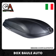 Box Coffre Toit Voiture Galerie 430 Litres Porte-Bagages Noir Carboon Look