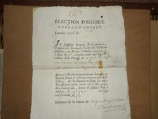 Quittance reçu des impots de la Taille,élections d'Issoire,bureau d'Ambert,1776