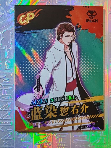 Card holo bleach aizen - card,