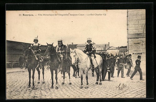 Cpa bourges fête historique - cpa,