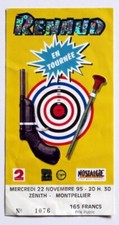 RENAUD billet ticket concert FRANCE Montpellier Mercredi 22 Novembre 1995 Sechan