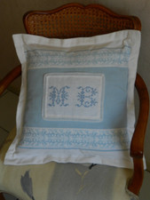 housse de coussin linge ancien