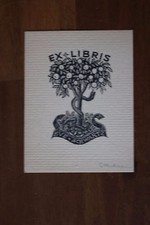✒ EX LIBRIS Eve Schwartz par Ernest Huber - signé par l'artiste