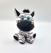 Peluche doudou zèbre blanc