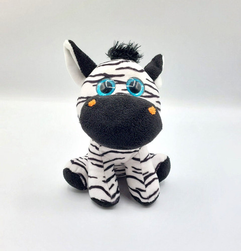 Peluche doudou zèbre blanc