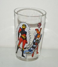 Ancien verre moutarde GOLDORAK dessin animé vintage AMORA Antenne 2 70 /80 's
