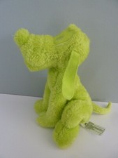 E9- DOUDOU PELUCHE PLUTO LE CHIEN DISNEY NICOTOY TOUT VERT 15cm assis - TTBE