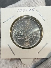 5 FRANCS SEMEUSE 1986 FDC