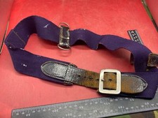 WW2 Armée Britannique Hussars Bleu Toile Et Cuir Ceinture Avec Fixation