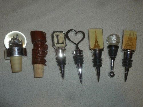 Wine bottle topper stopper lot - bottle,