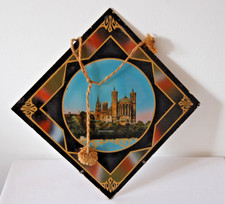 Cadre fixé sous verre Souvenir de Lyon    année 20 - 28 cm