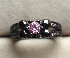 Tourmaline Rose de 6,00 mm - Bague Argent 925 ornée de Tourmalines Roses