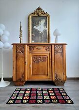 Buffet art déco plateau bois, meuble vaisselier ancien