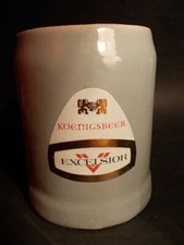Rare chope à bière grès EXCELSIOR KOENIGSBEER 1960 Nord Pas de Calais Lille 59