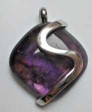 Grand Pendentif couleur argent