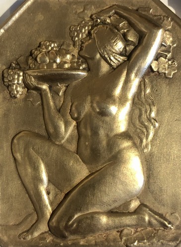 Médaille plaque bronze - plaque, en