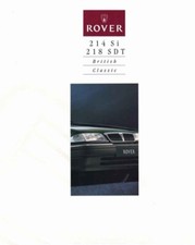 Brochure Rover 214 SI / 218 SDT British Classic 1994 Belgique en français
