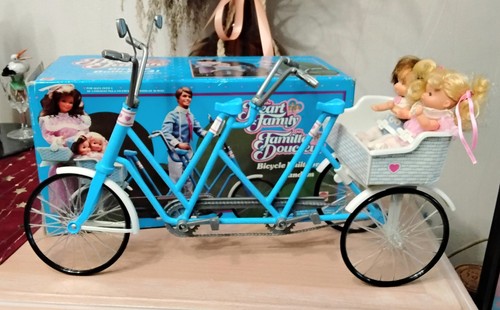 Barbie vélo tandem famille - barbie,