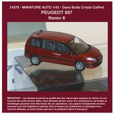 1708 MINIATURE PEUGEOT 807 NOREV COFFRET CRISTAL 2499