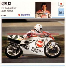 SUZUKI RGV 250 Grand Prix Course Racing Martin WIMMER 1991 : Fiche Moto #000716