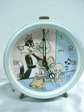 🇫🇷 ANCIEN REVEIL A SYSTEME JAPY TITI ET GROS MINET WARNER BROS 1984 CLOCK